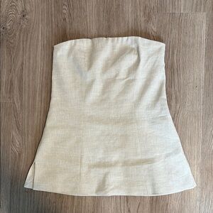 COS linen Strapless Top